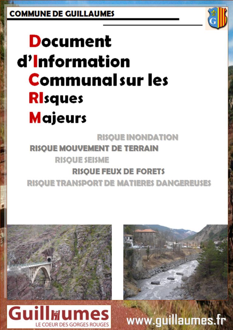 le DICRIM de la commune de Guillaumes le DICRIM de la commune de Guillaumes